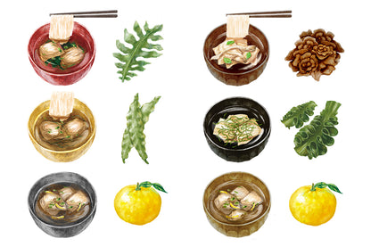 Yuba(Tofu skin) soup set- [type B] (12Servings×10 Soy sauce flavors)